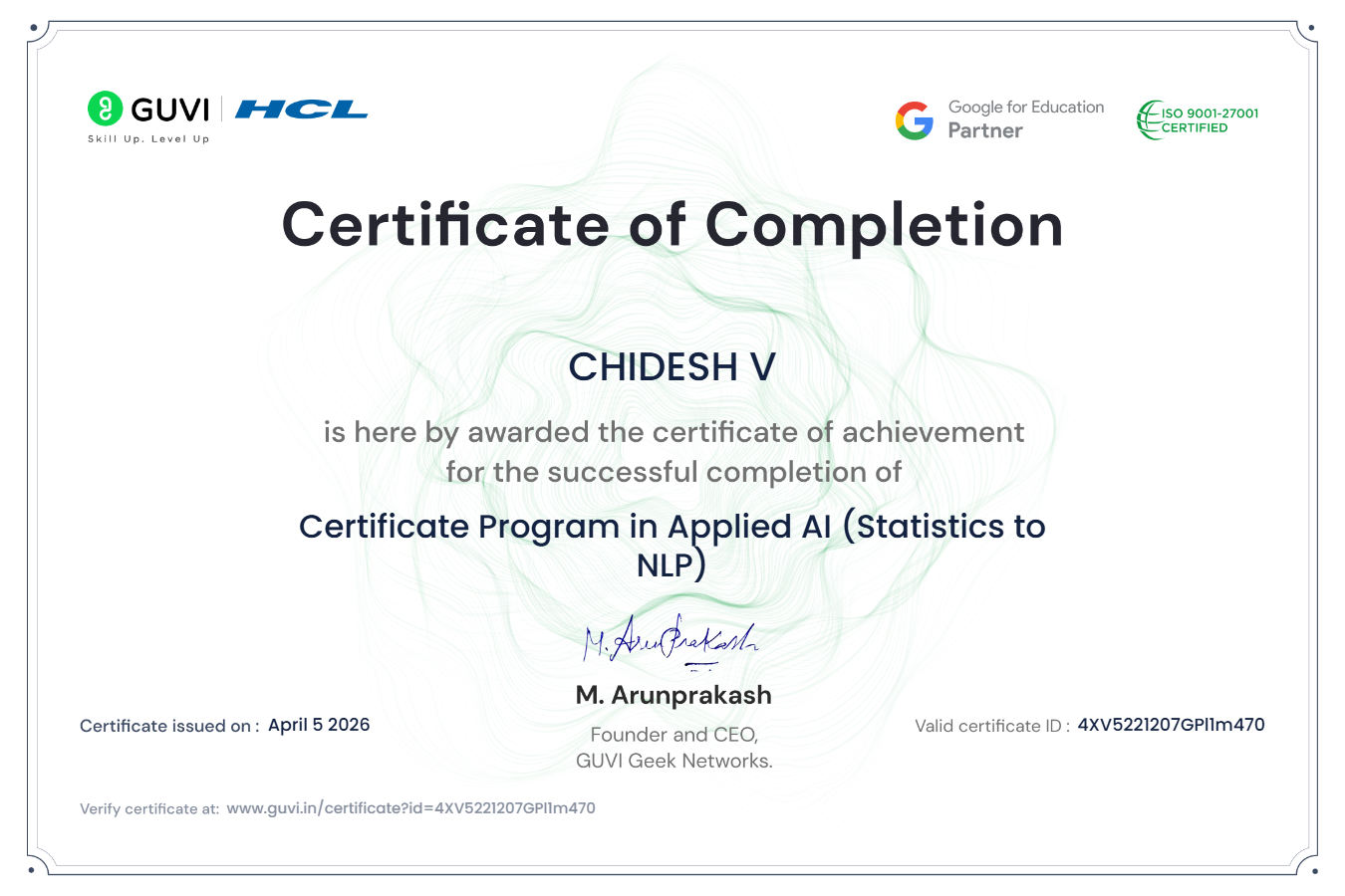 HCL GUVI Certification